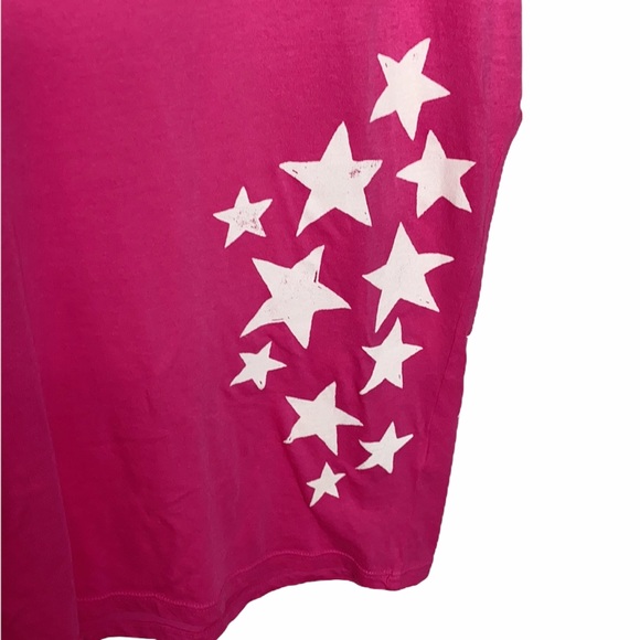 Sundry pink t-shirt with scattered white stars size S - Picture 4 of 8